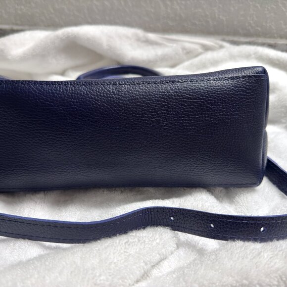 Portland Leather Large Premium Raindrop with zipper.  Cobalt. - Picture 6 of 7